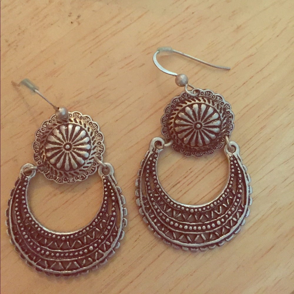 Silver earrings