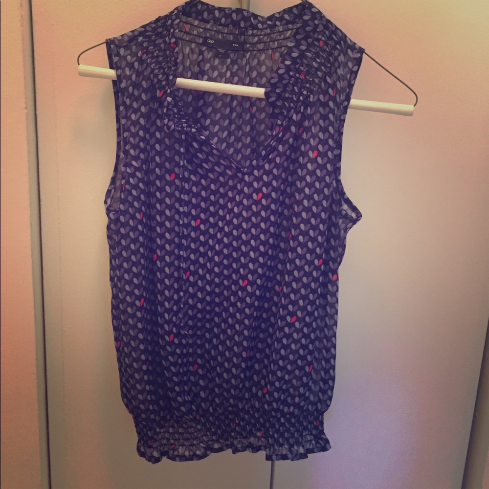 Gap silky ruched short sleeve top