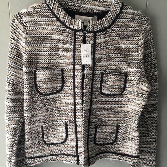 NWT LOFT Tweed Jacket, Size Small - Picture 1 of 3