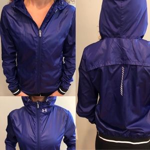 Under Armour wind breaker full zip jacket XS