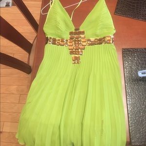 Just Cavalli pleated chiffon dress