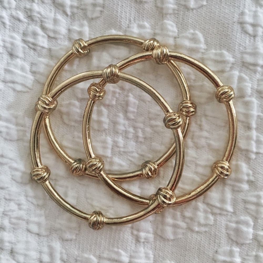 Banana Republic - knotted gold bangles (3)