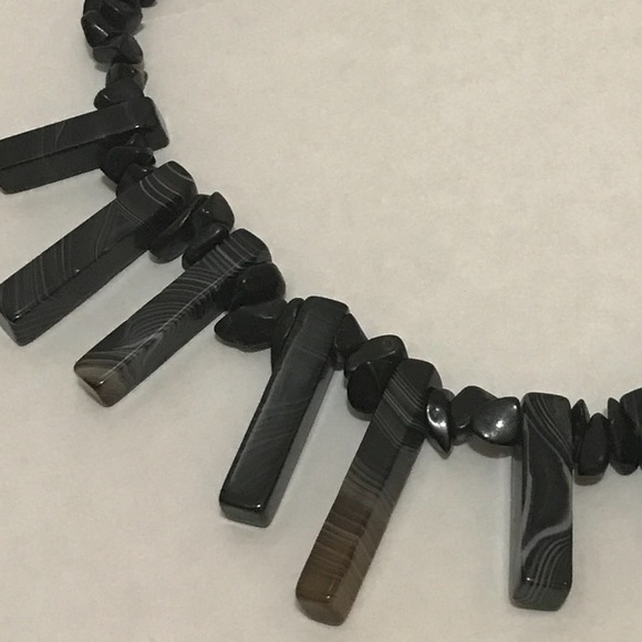 Black Jasper Fashion Statement Necklace - Picture 3 of 4