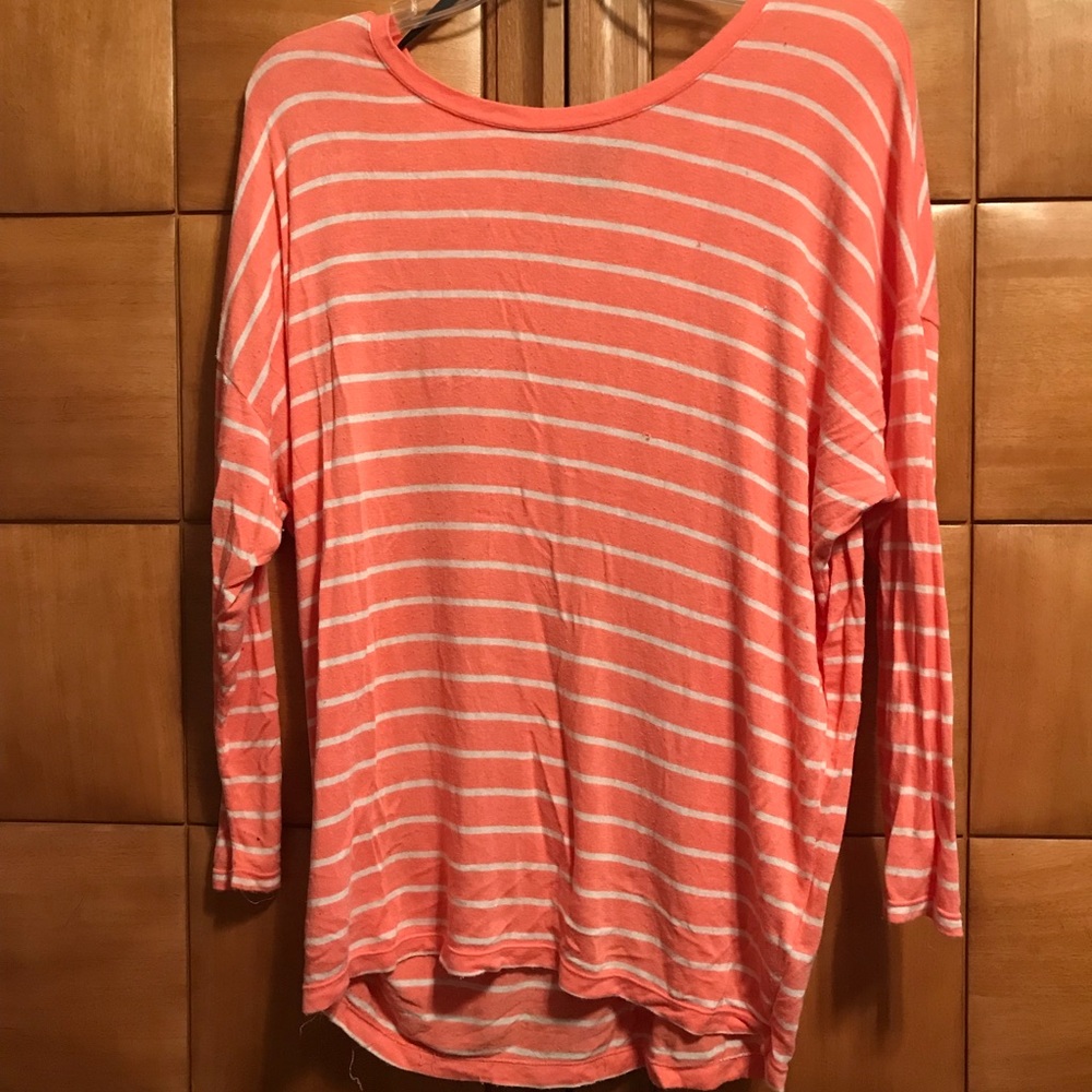 3/4 Sleeve orange shirt from forever 21