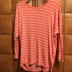 3/4 Sleeve orange shirt from forever 21