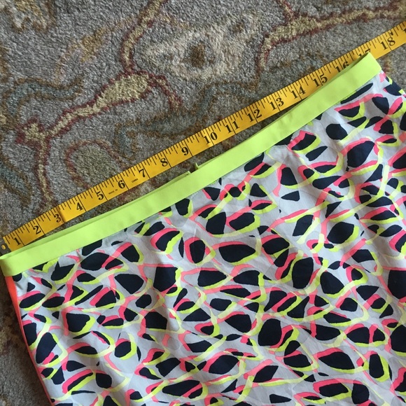 Elie Tahari Neon Print Pencil Skirt Cotton, Sz 12 - Picture 4 of 8
