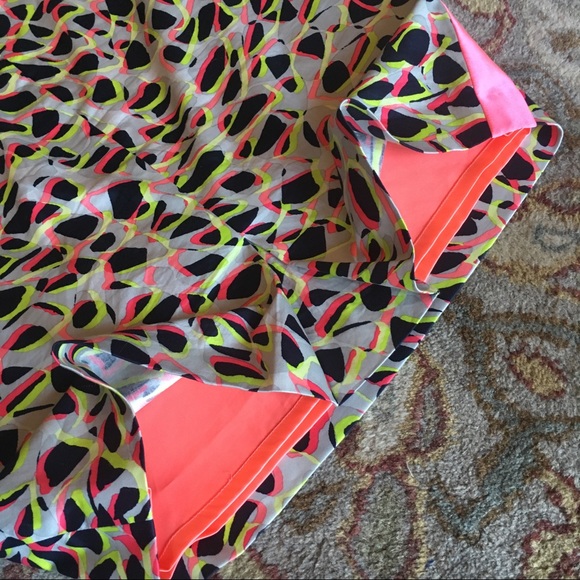 Elie Tahari Neon Print Pencil Skirt Cotton, Sz 12 - Picture 7 of 8
