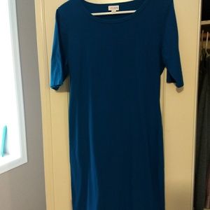 Solid blue julia large lularoe dress