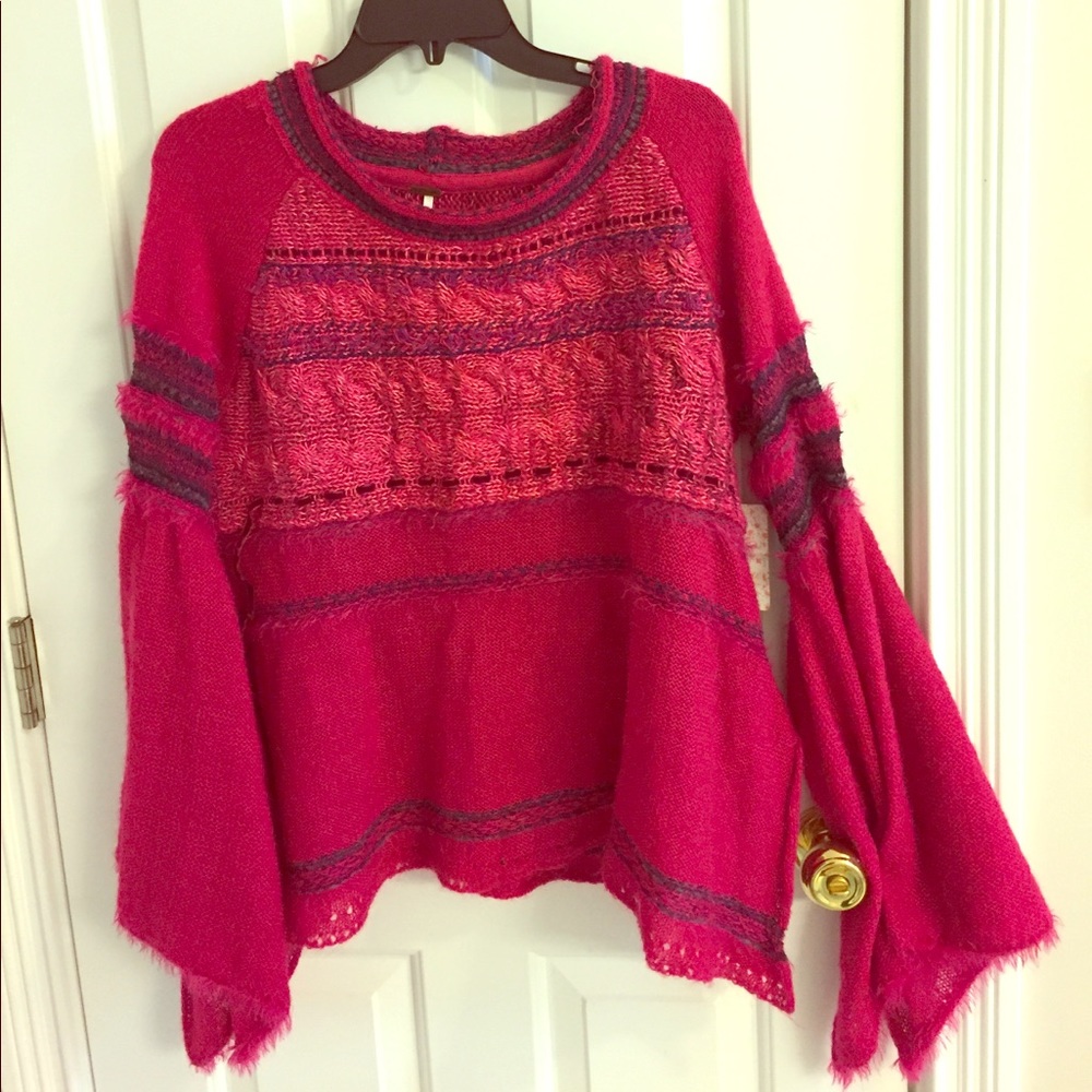Free people dark pink sweater