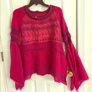 Free people dark pink sweater
