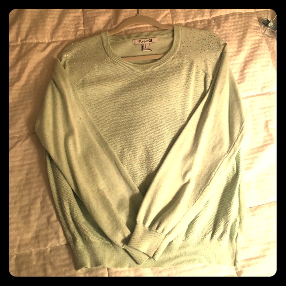 Sea foam green forever 21 sweater