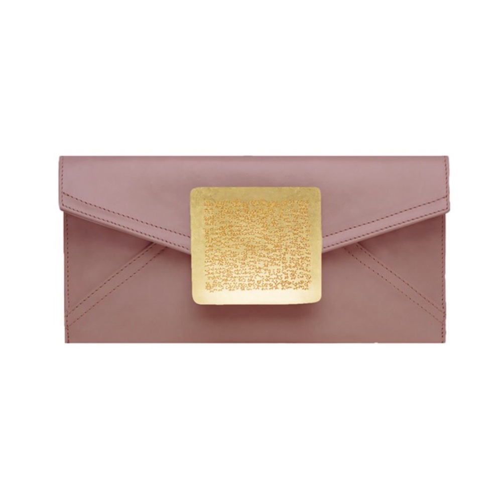 Dareen Hakim - Le Capri Leather & Brass Clutch
