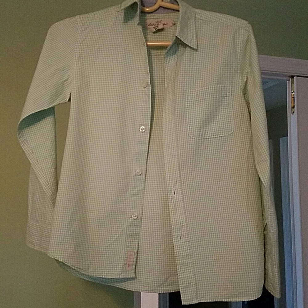 Green collared shirt