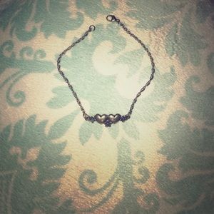 James Avery (retired) Heart and Flower Bracelet