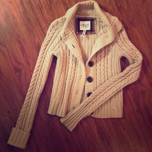 Abercrombie button up thick woven sweater