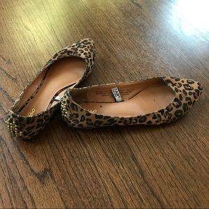Leopard print flats