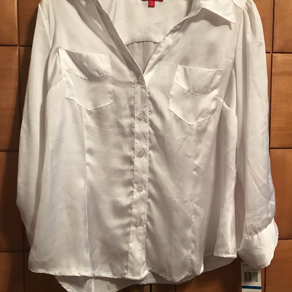 White blouse button up - with tags