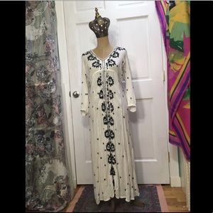 Free People Long Sleeve White Maxi Dress