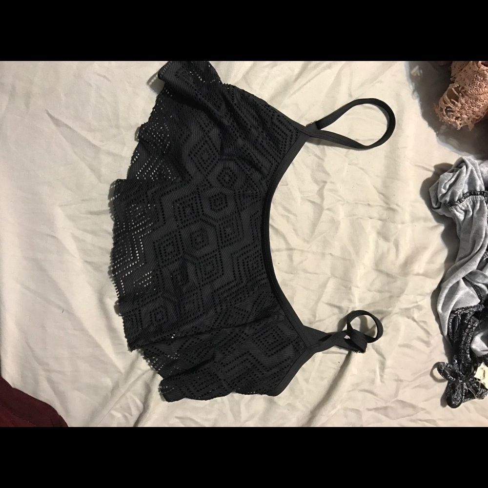 Ruffled bathing suit top