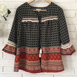 Boho Front Tie Kimono