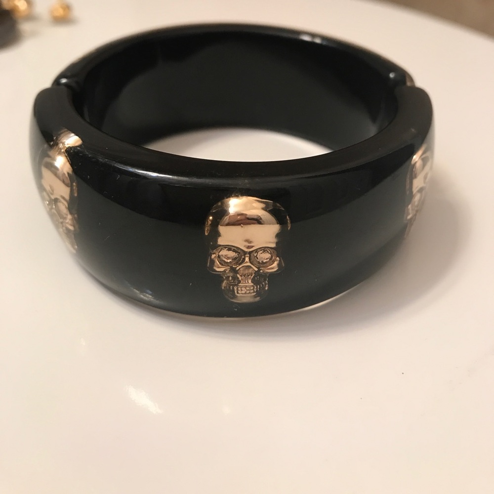 Black and gold Skull Cuff