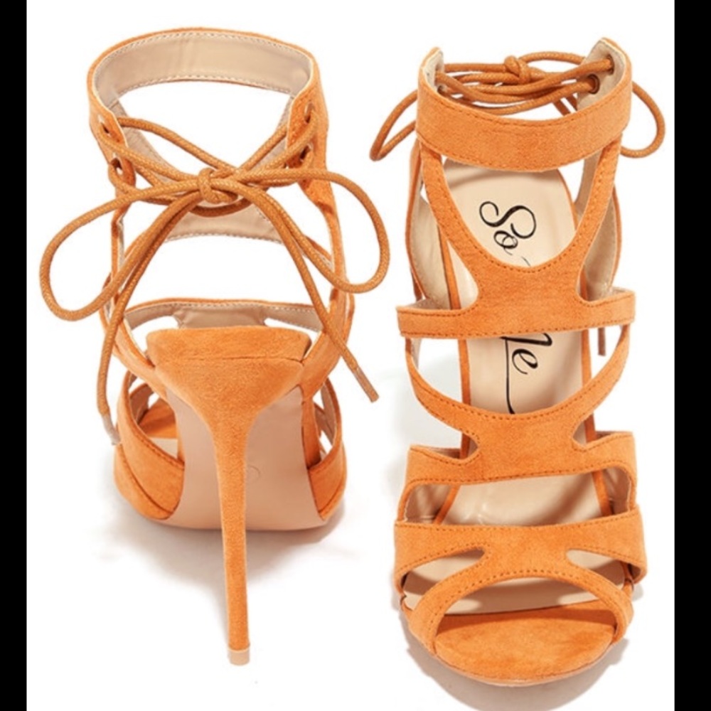 Lulu’s Caged High Heels - Picture 2 of 8
