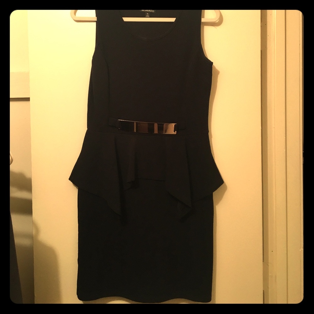 Black peplum dress