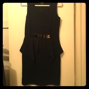 Black peplum dress