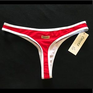 Boutine Los Angeles Bay Red Bikini Thong Bottom