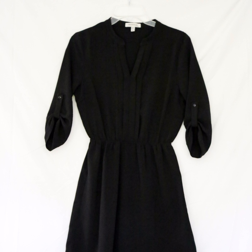 Black Dress with Cinched Waist