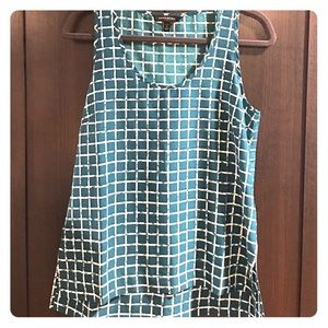 BR Teal & White square tank