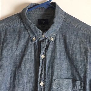 J. Crew Short Sleeve Chambray Button Up