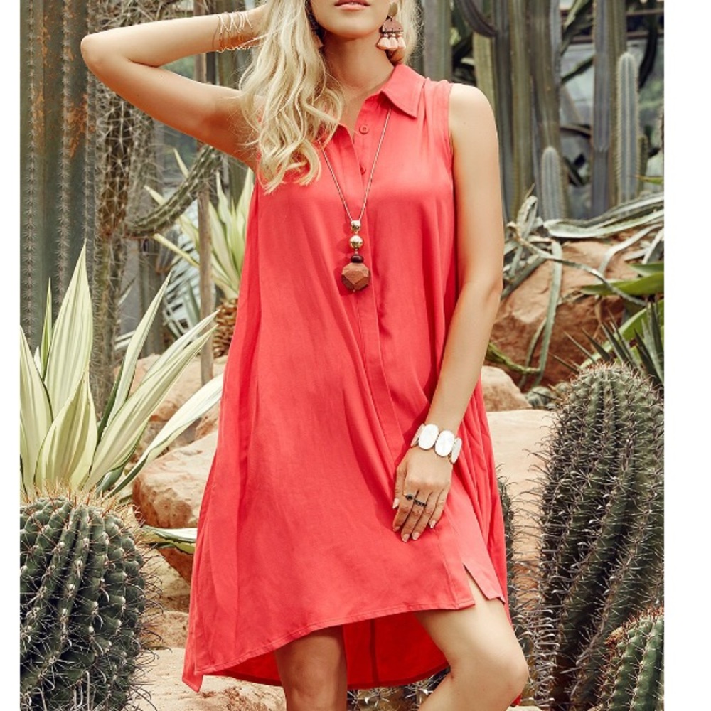 Plus shirt dress