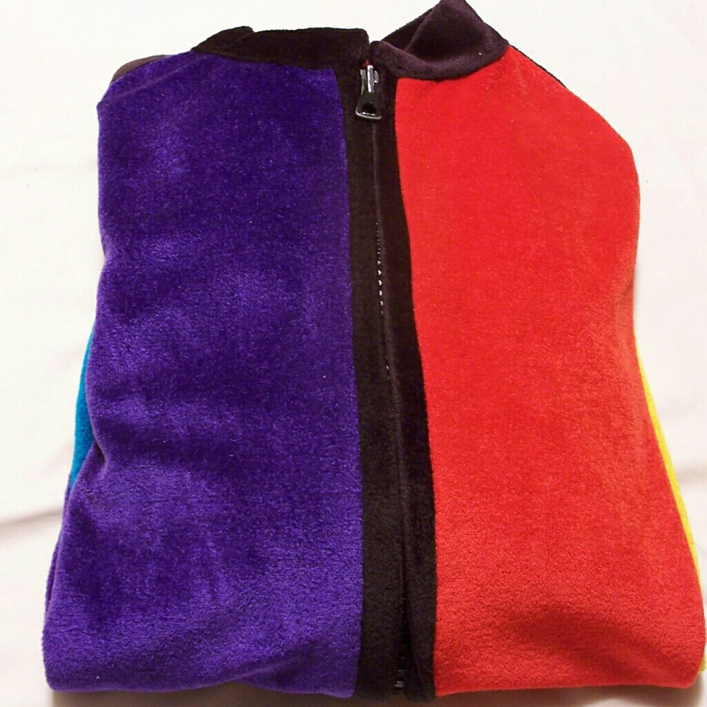 Vintage Velour Color  Block Tracksuit  Top Only