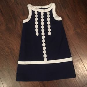 Gymboree Size 7 dress. Navy/white