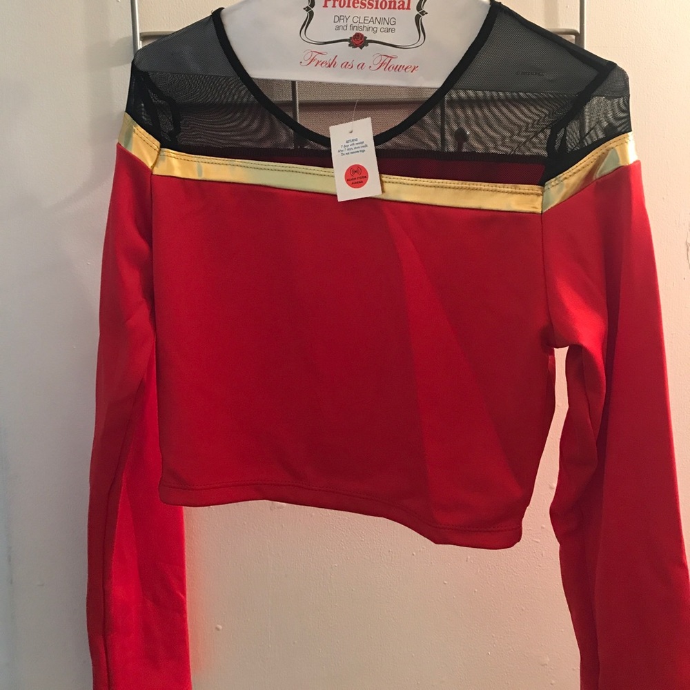 Red crop top