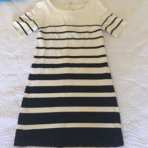Black & cream stretch dress