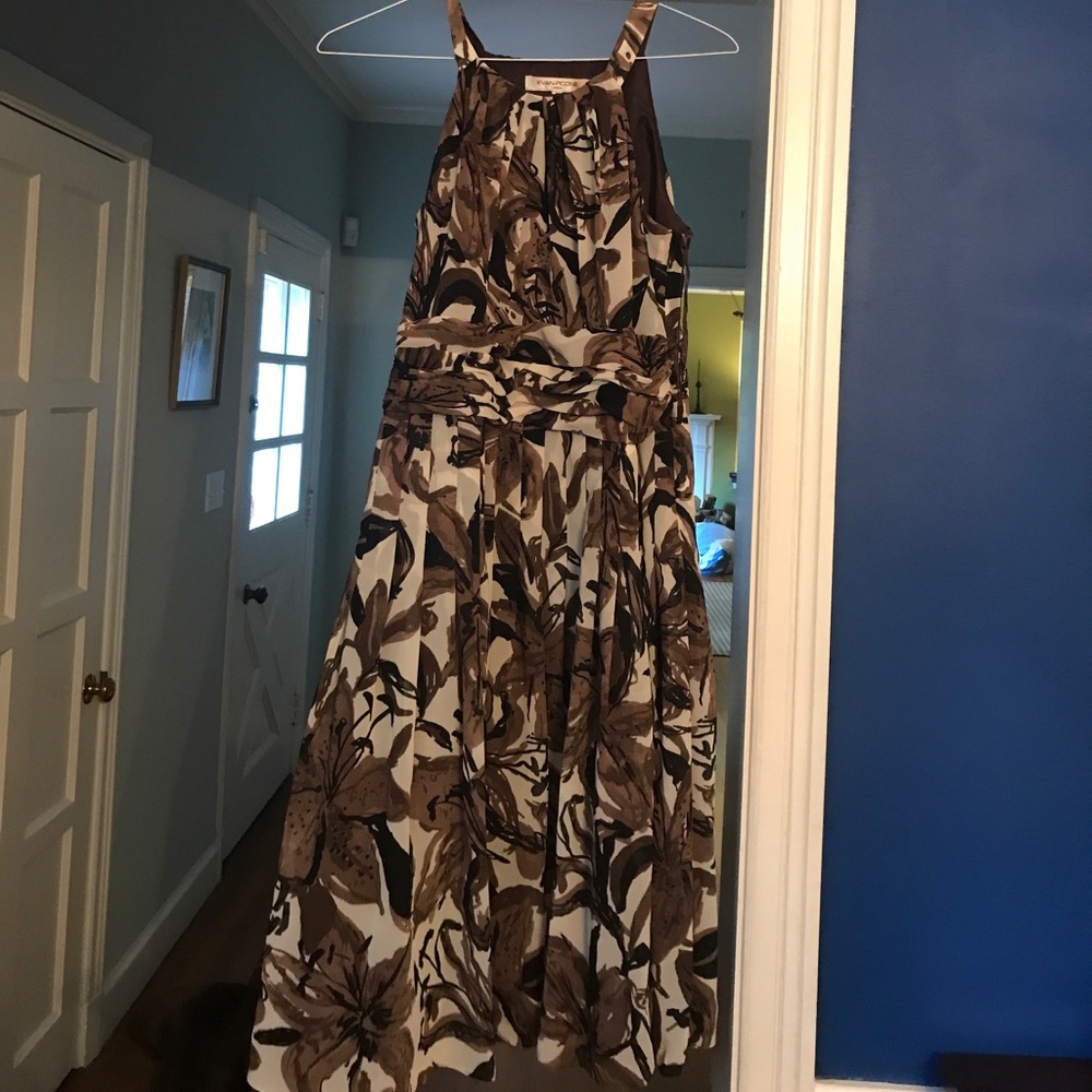 Brown floral dress