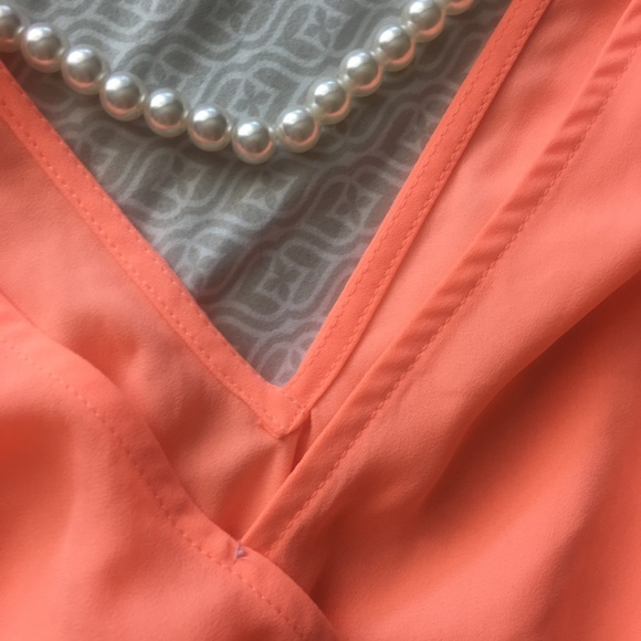 Charlotte Russe Peach Romper - Picture 4 of 5