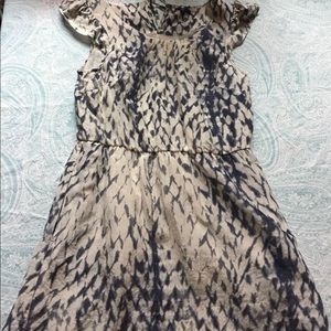 Gray & white print dress