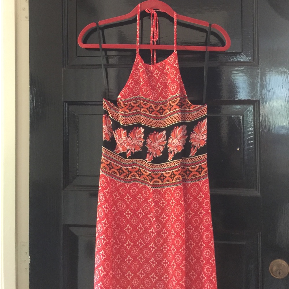 NWT Minkpink patterned maxi halter dress