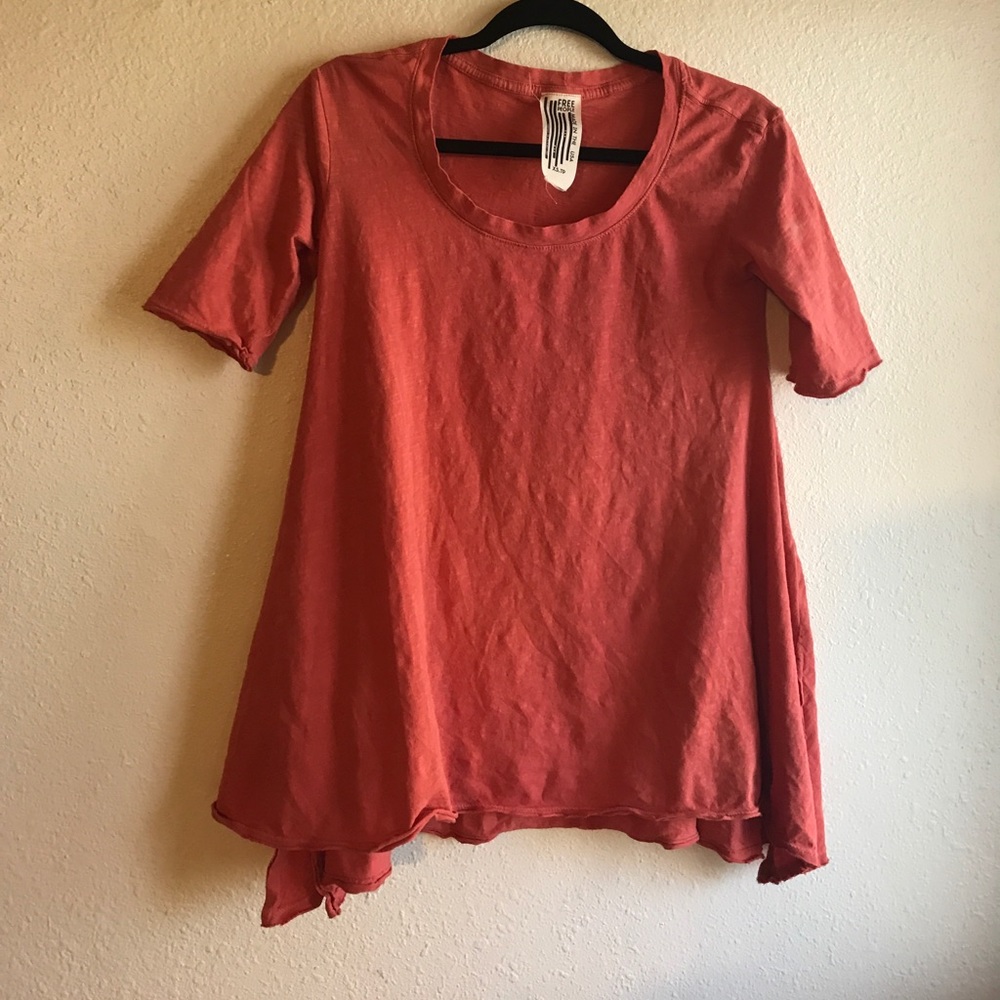 Free People orangish shirt. Size XS