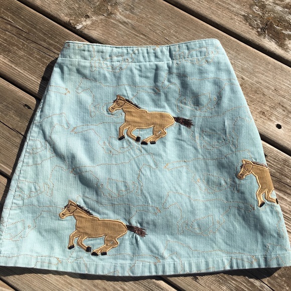 Lands' End Other - 🎀HP🎀 Lands' End corduroy embroidered horse skirt