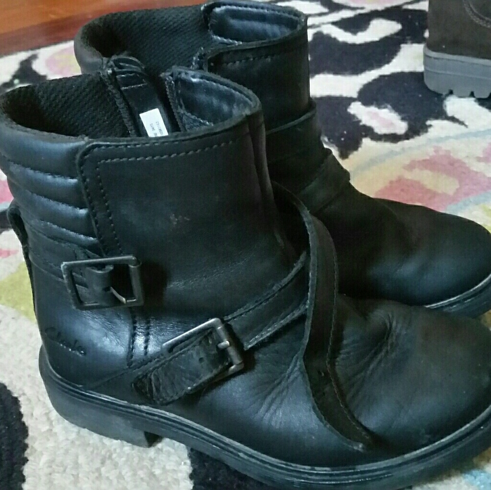 Clarks Black Leather Boots