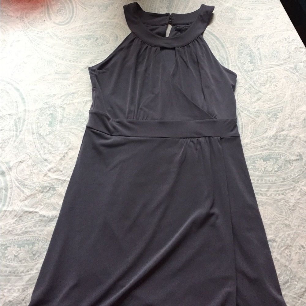 Gray wrap dress