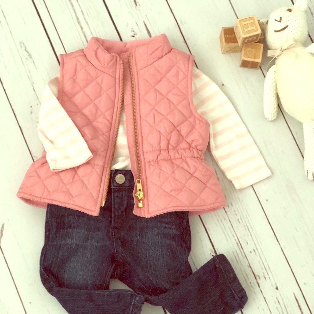 Pink puffer vest