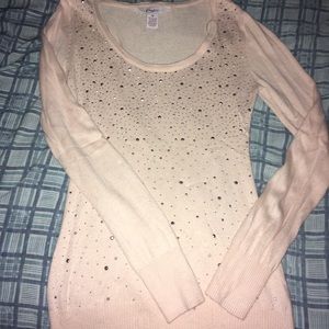 Pink embellished sweater