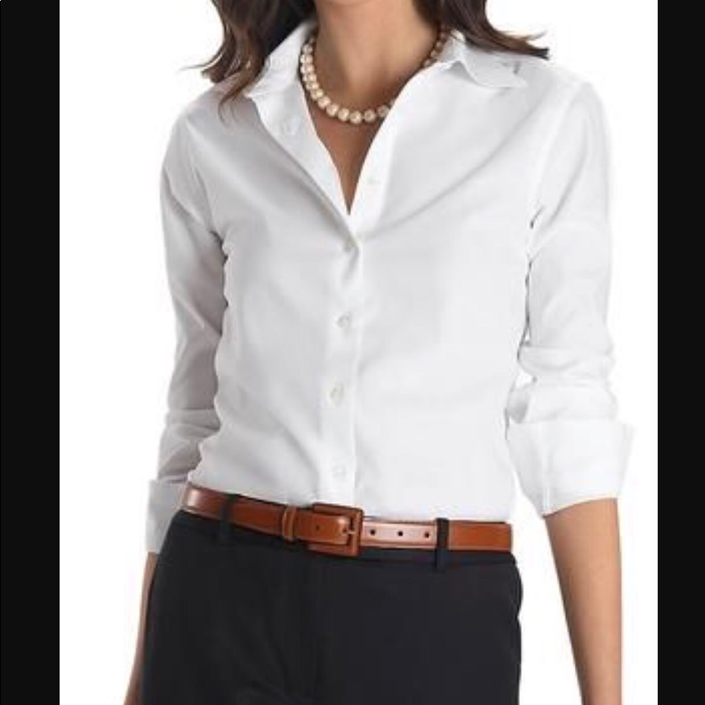 Brooks Brothers fitted white button down shirt