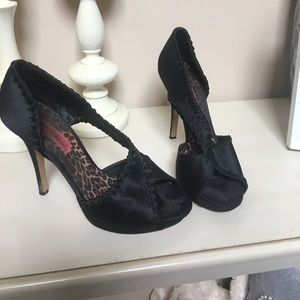 Black Betsey Johnson Heels - Size 8.5