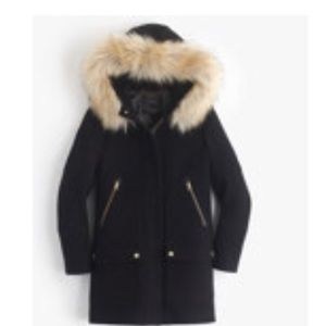 J. Crew chateau parka in black